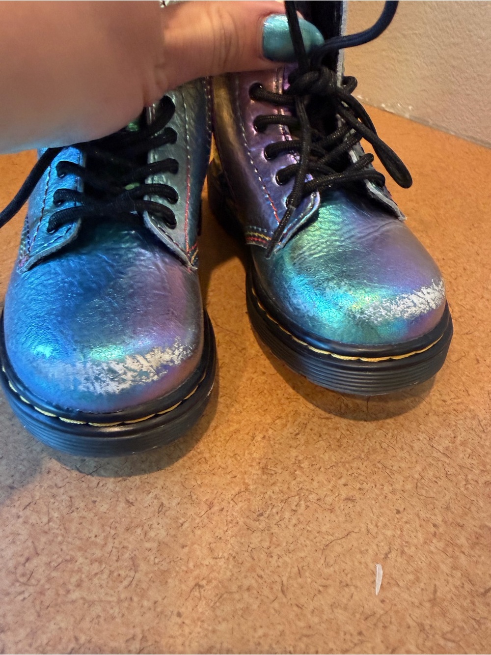 Dr. Martens Rainbow Crinkle Boots - Picture 4 of 6